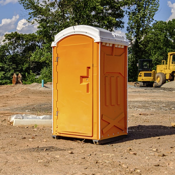 how often are the porta potties cleaned and serviced during a rental period in Toone